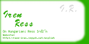 iren ress business card